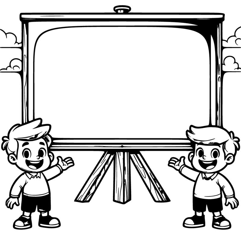 a giant board that cover your whole screen that is blank with nobody in front of it