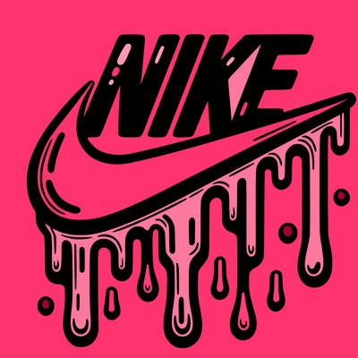 dripping nike logo