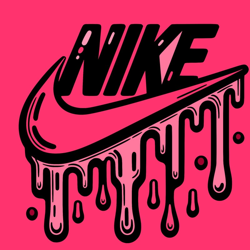 dripping nike logo