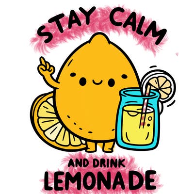 stay calm and drink lemonade