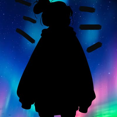 realistic girl with a oversized sweatshirt on and a bun