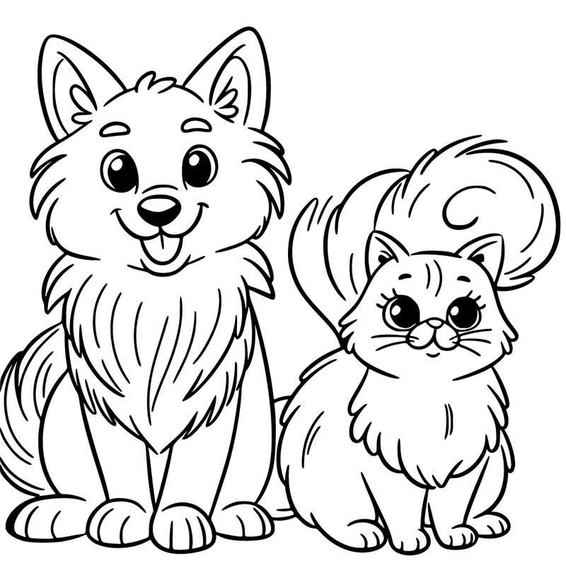 a dog and a cat