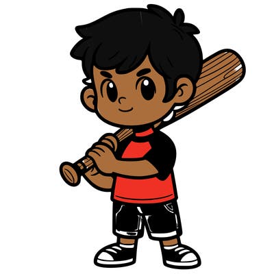 boy holding a baseball bat
