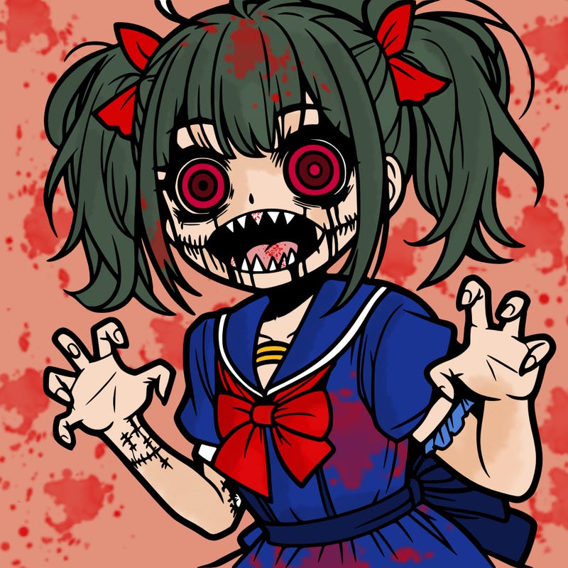scary anime girl