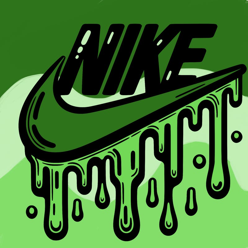 dripping nike logo