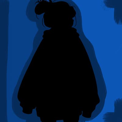 realistic girl with a oversized sweatshirt on and a bun