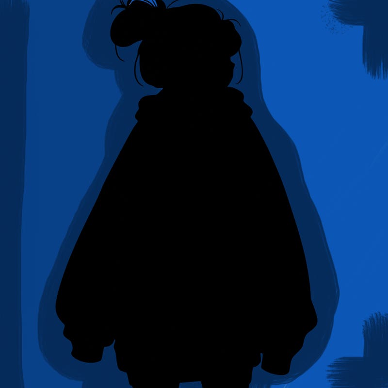 realistic girl with a oversized sweatshirt on and a bun