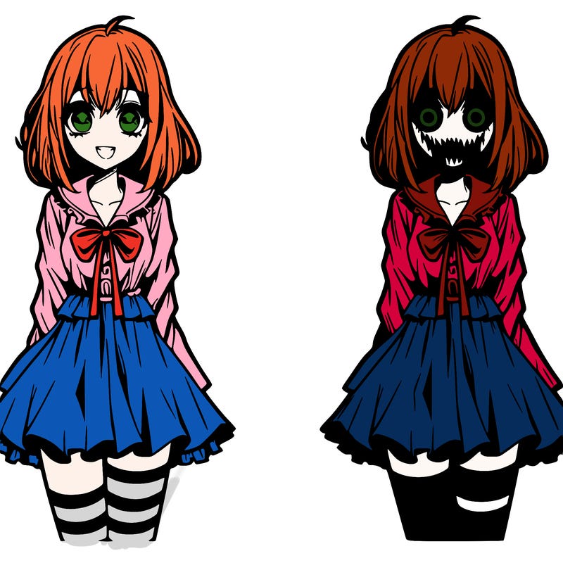 scary anime girl