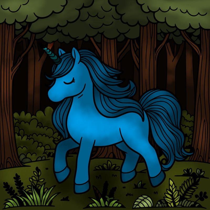unicorn in the forest