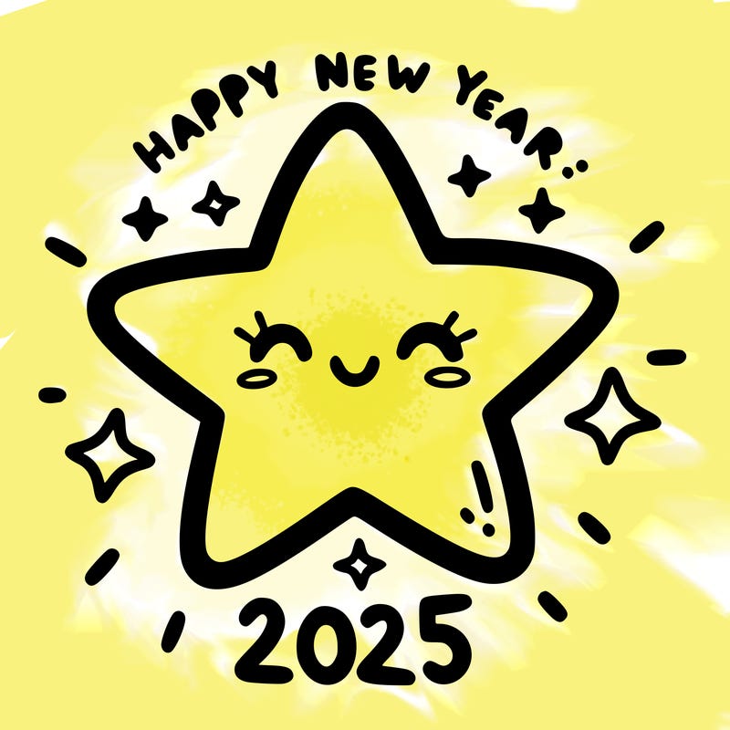 happy new year 2025 star wish