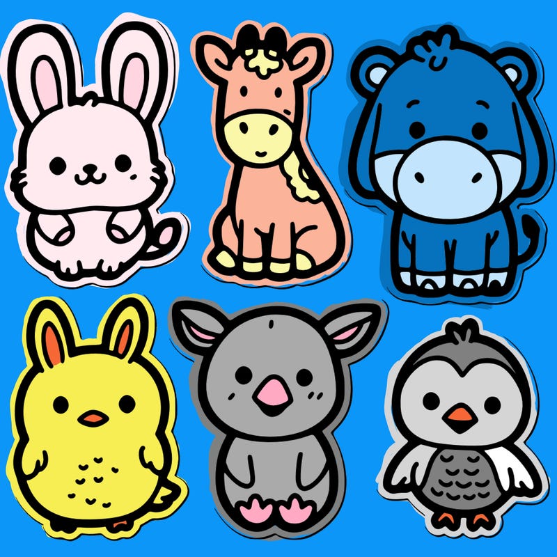 cute animal stickers