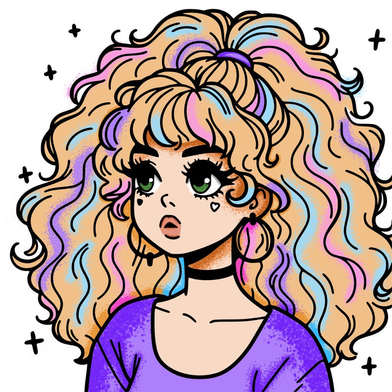 aesthetic girl with big hair