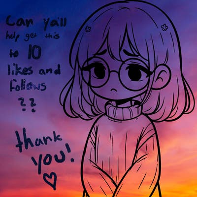 sad girl with glasses in a sweater