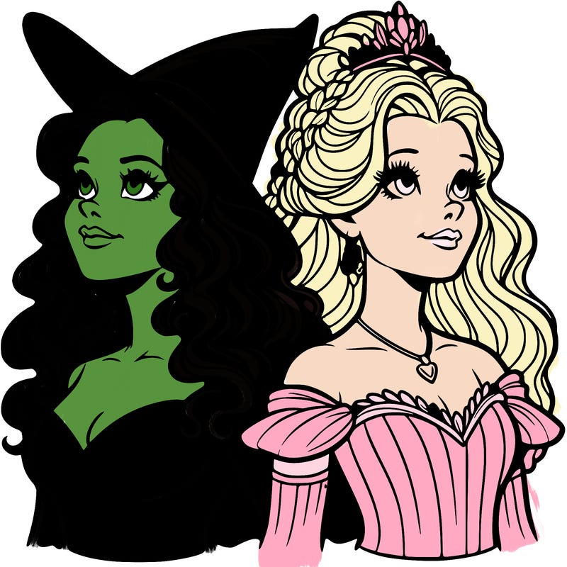 'elphaba and glinda (realistic)