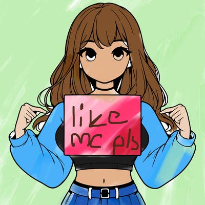girl holding a blank sign in a long sleeve crop top