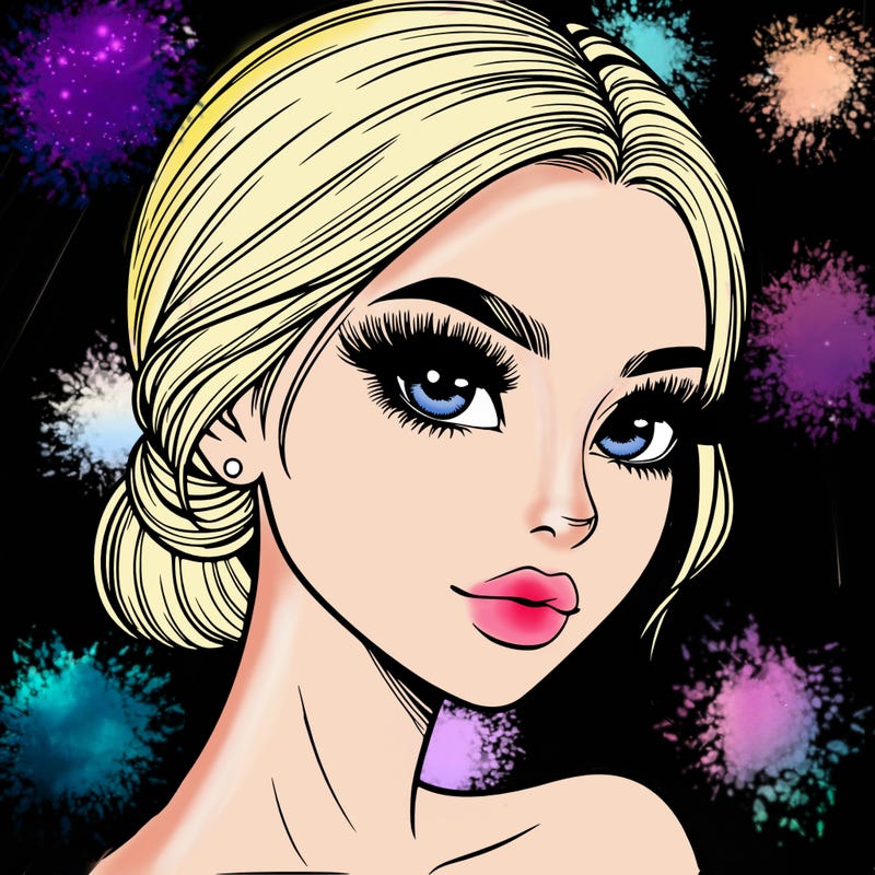 realistic girl with lashes