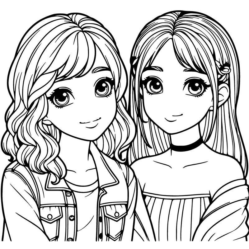 two girls that are realistic