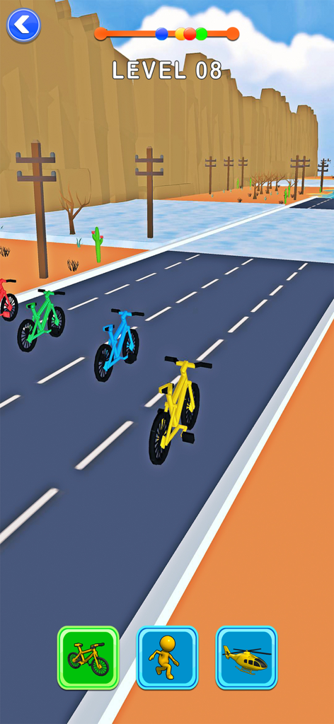 Jugabilidad de carrera de bicicletas en Shape Shifter Games Car Shift