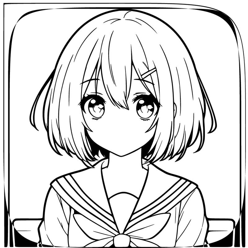 short hair girl anime