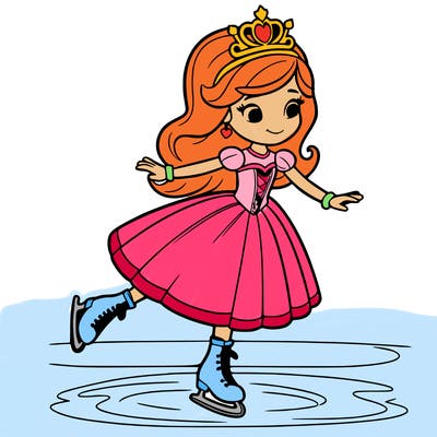 princess skating on ice