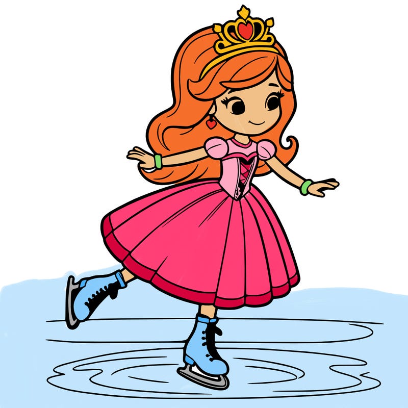 princess skating on ice