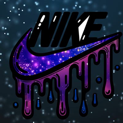 dripping nike logo