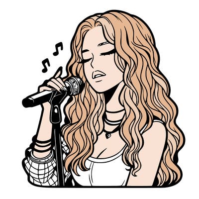 realistic female singer