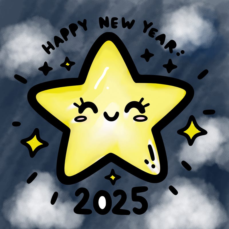 happy new year 2025 star wish