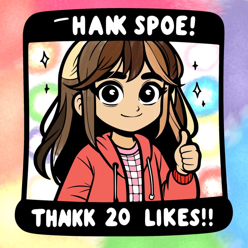 thanks for 20 likes!