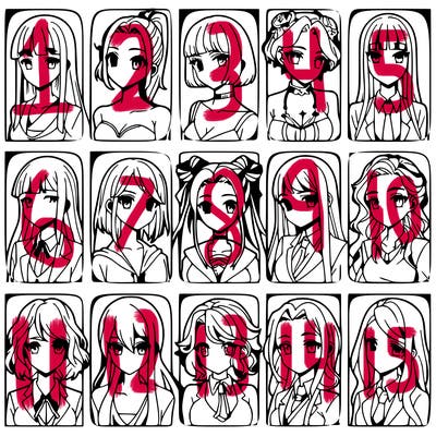 girls that look diffrent anime