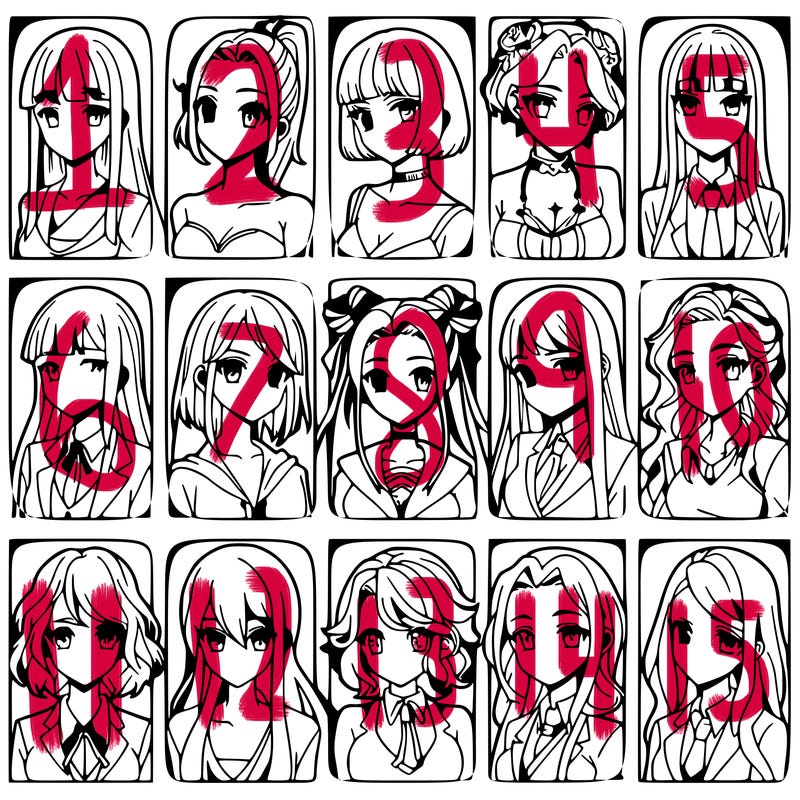 girls that look diffrent anime