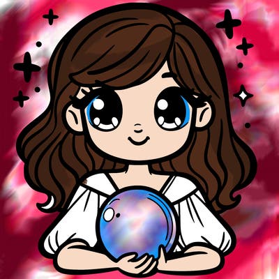 girl with a crystal ball