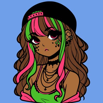 scene girl aesthetic