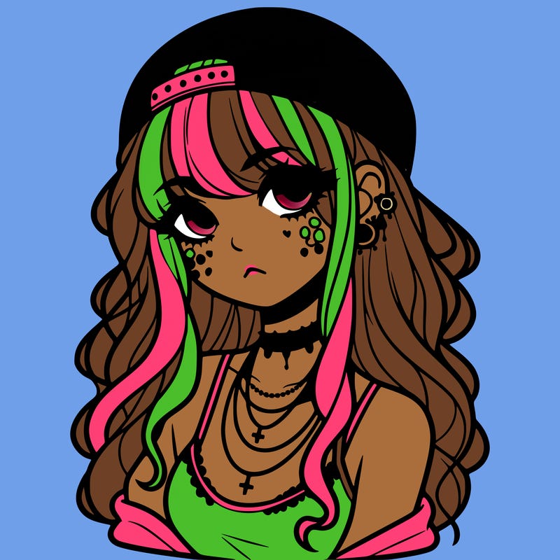scene girl aesthetic