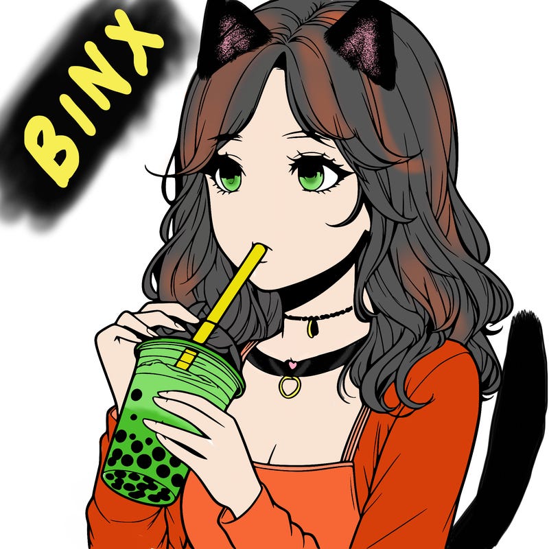 realistic girl drinking boba tea