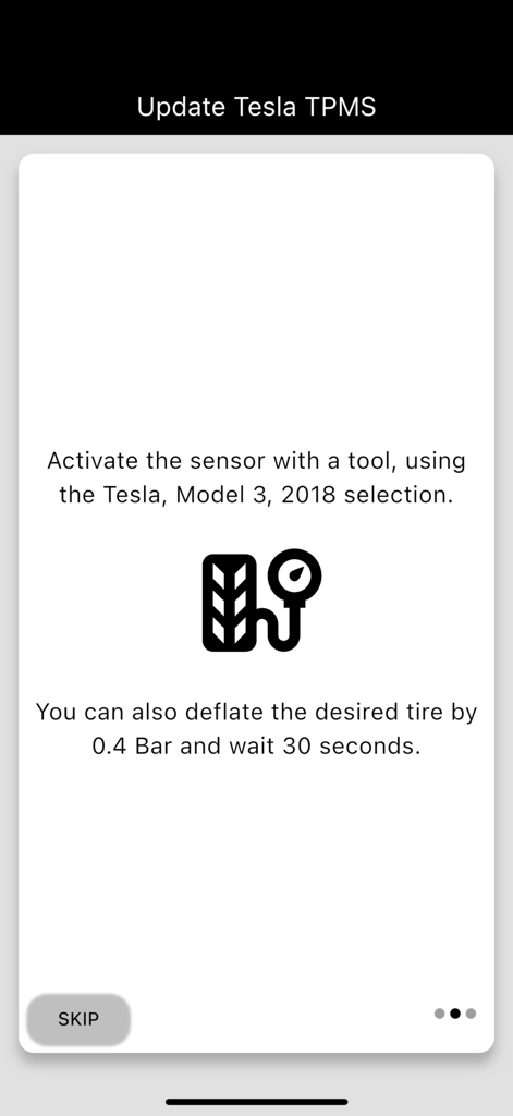 Update TPMS - Tesla TPMS sensor activation instructions for Model 3