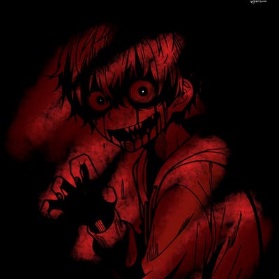 scary anime boy