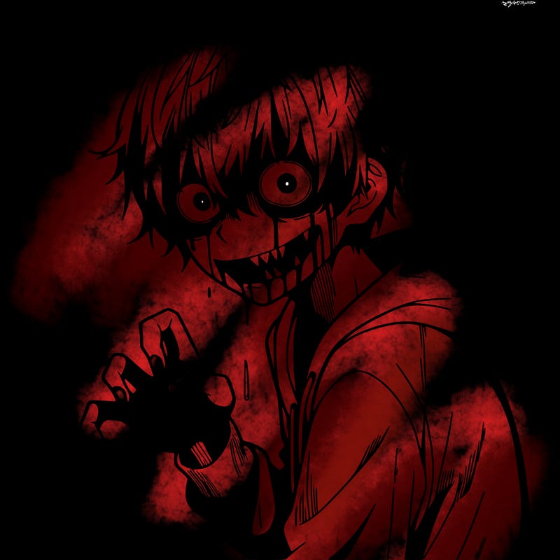scary anime boy