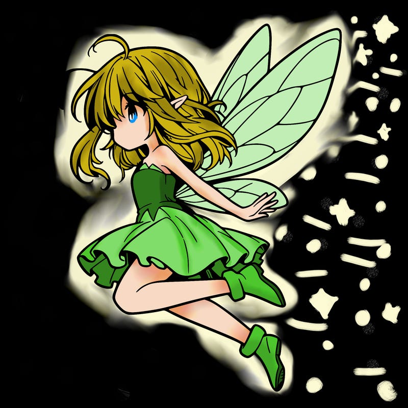 manga fairy flying