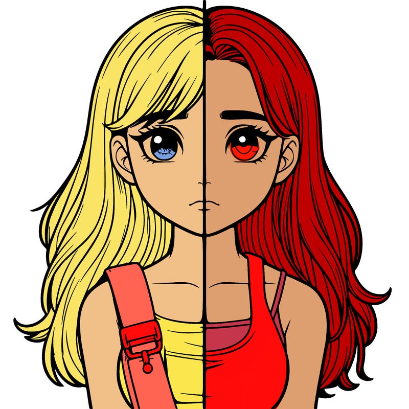 realistic girl split