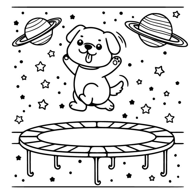 trampoline dog space.