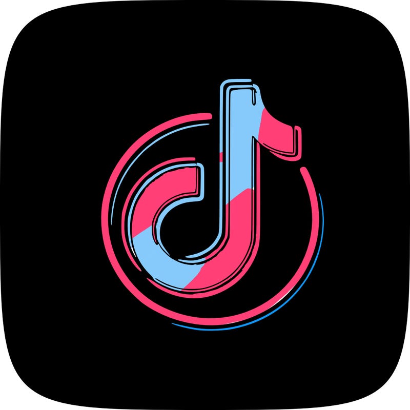tiktok logo neon