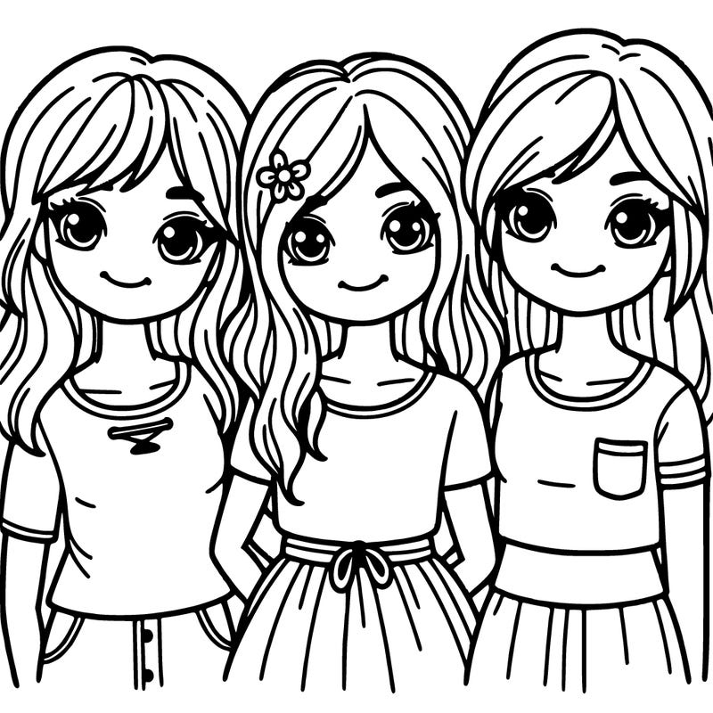 three girl friends