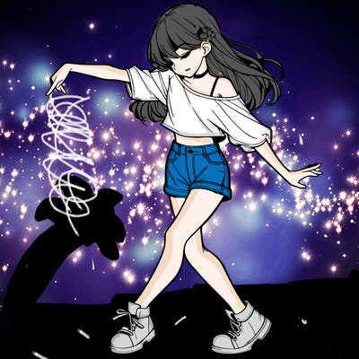 realistic girl danceing