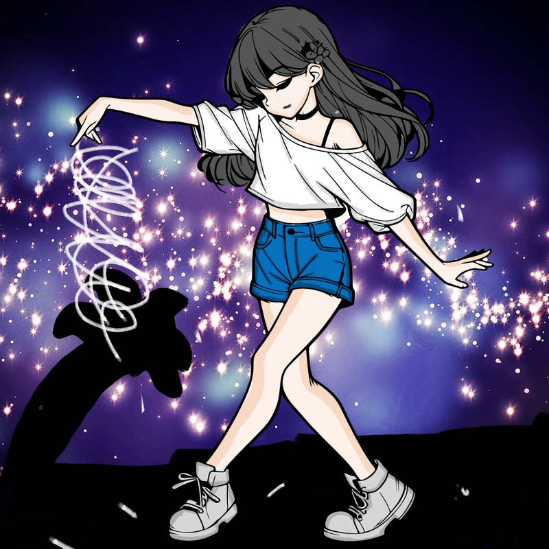 realistic girl danceing