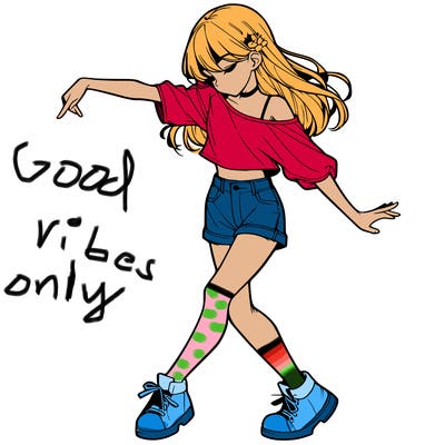 realistic girl danceing