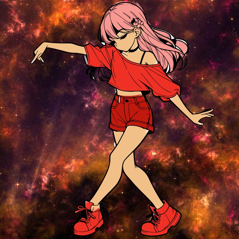 realistic girl danceing