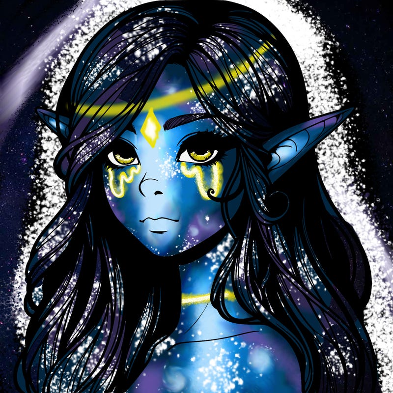 elf girl realistic dark fantasy