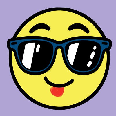 emoji with sunglasses
