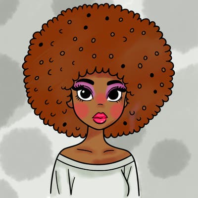 afro lady
